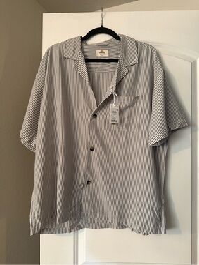 Faherty Men’s Short-Sleeve Striped Boxy Resort Shirt